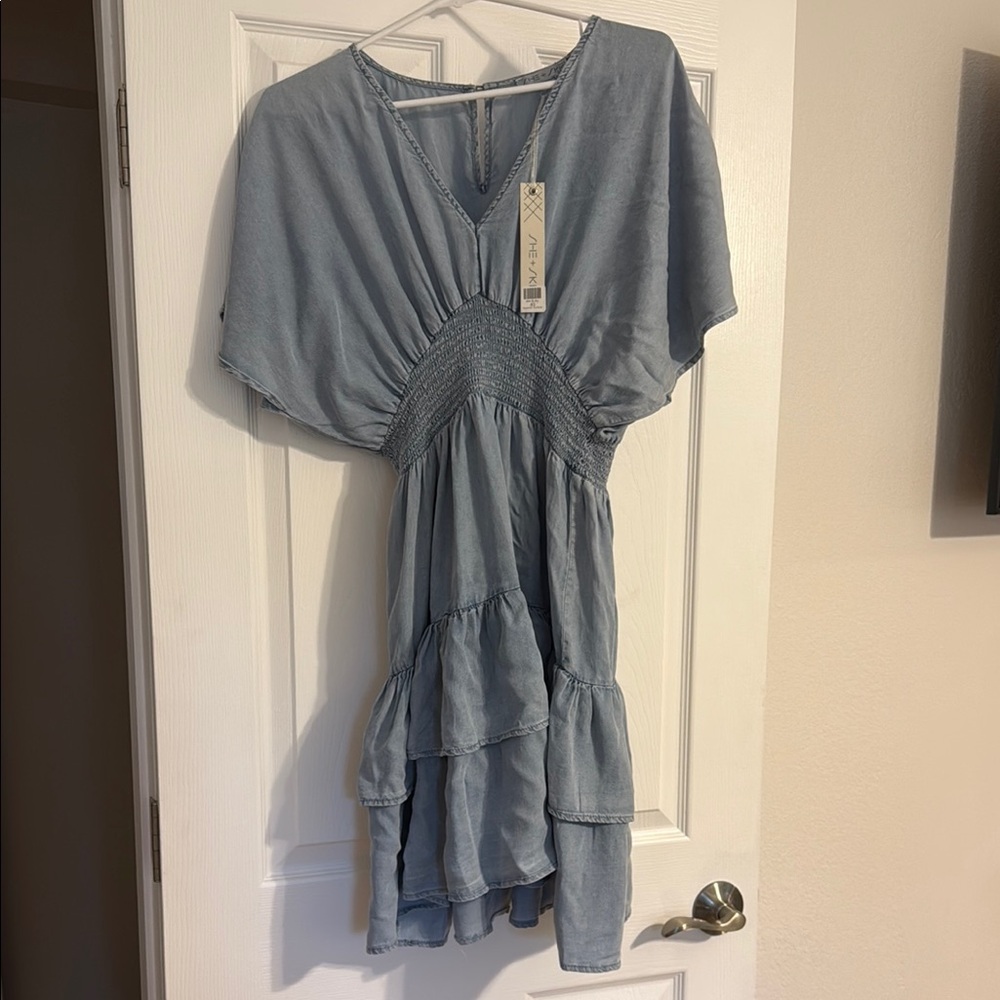 She + Sky Blue Midi Dress